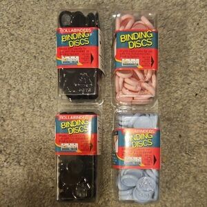 Rollabinding Binding Discs Set - Black x2, Pink, Blue